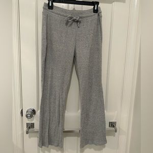 Comfortable Gray Ribbed Lounge Pants